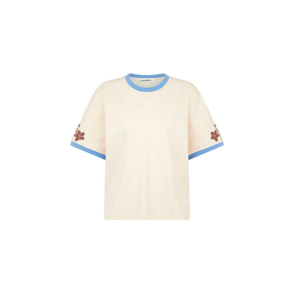 Boyfriend Bind Tee - Frangipani Fizz