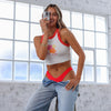Bind Crop Tank Top - Hibiscus Kisses