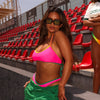 Bind Halter Crop Bikini Top - Passionfruit Punch