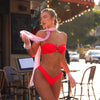 Cheeky V Bikini Bottom - Cherry Crush