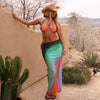 Chiffon Tie Side Maxi Skirt - Spellbound Swirl