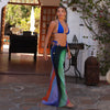 Chiffon Tie Side Maxi Skirt - Spellbound Swirl