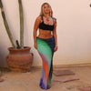 Chiffon Tie Side Maxi Skirt - Spellbound Swirl