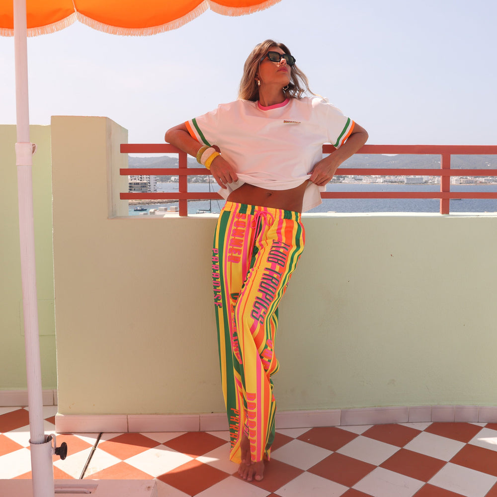 Drawstring Resort Pants - Sunshine Lover