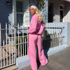 Embroidered Track Pants - Powder Puff
