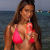 Halter Bralette Bikini Top - Cherry Cola