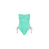 Ruched Bandeau Classic Cut One Piece - Mint Macaron