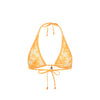 Classic Tie Halter Bikini Top - Orange Cream