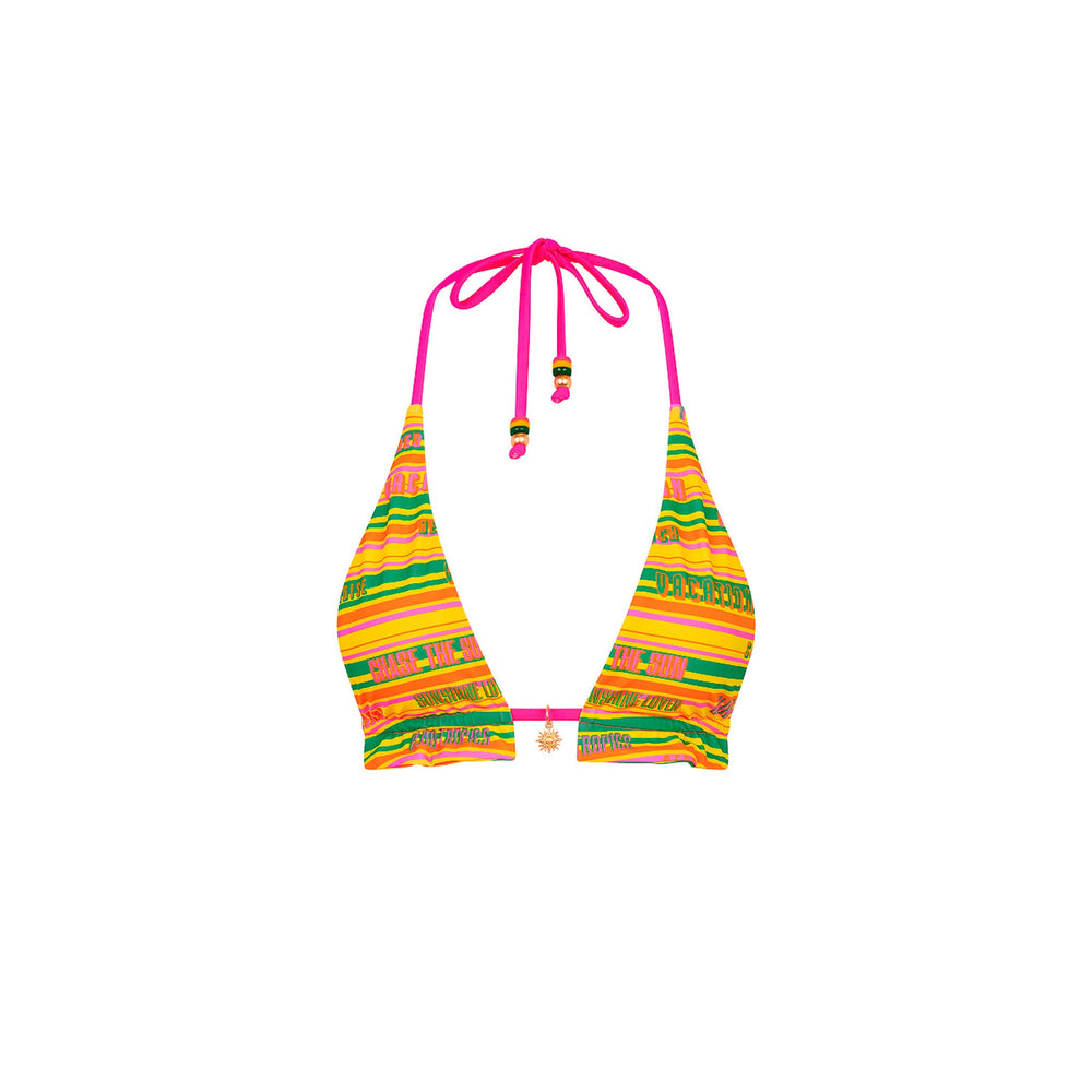 Frill Halter Bralette Bikini Top - Sunshine Lover