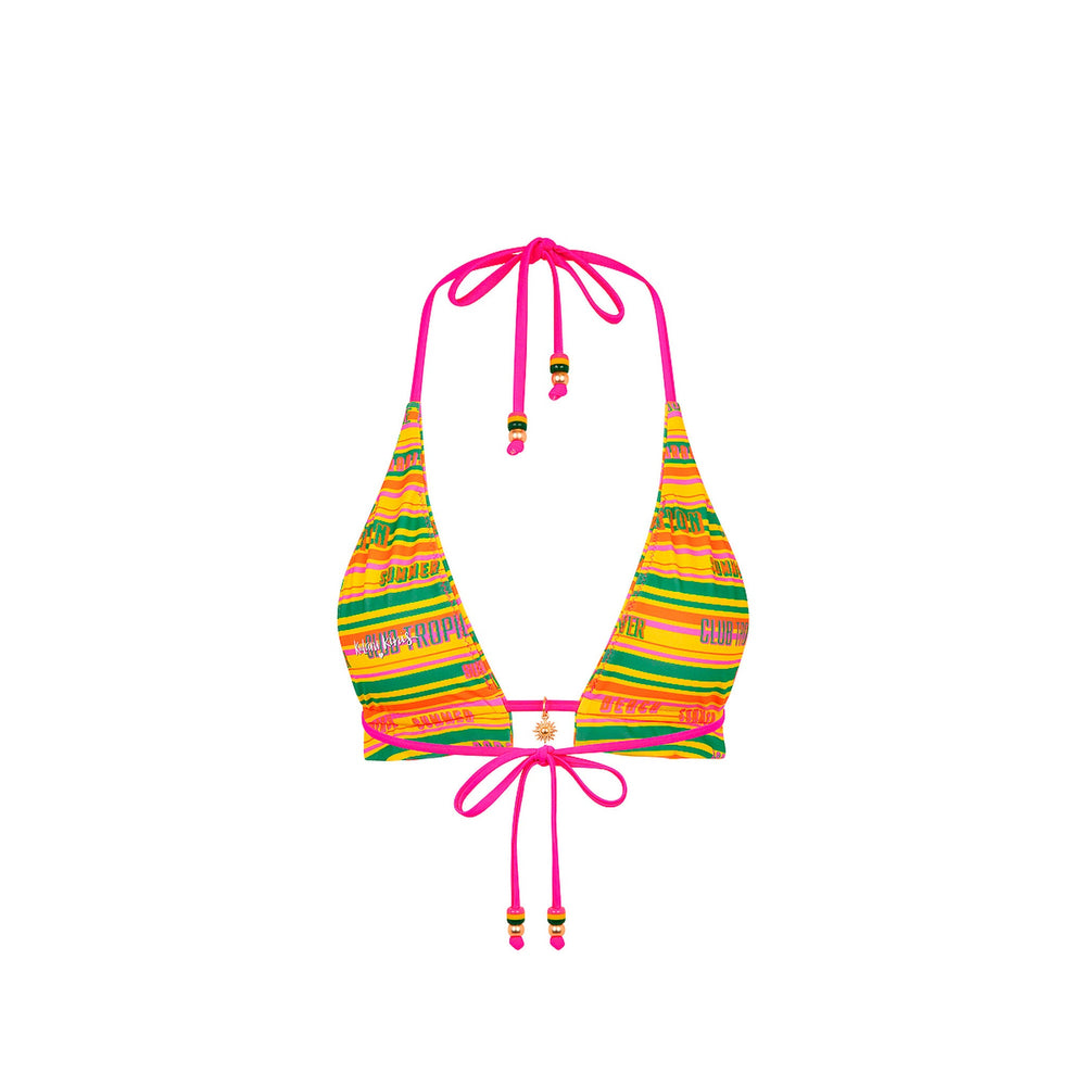 Frill Halter Bralette Bikini Top - Sunshine Lover