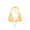 Simple Strap Halter Bikini Top - Orange Cream