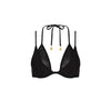 Layered Mesh Underwire Bikini Top - Twilight Black
