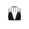 Layered Mesh Underwire Bikini Top - Twilight Black