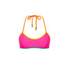 Bind Halter Crop Bikini Top - Passionfruit Punch