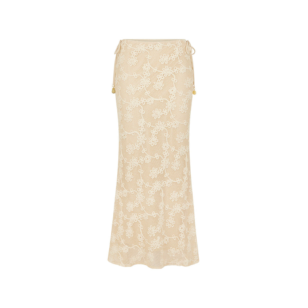 Lace Tie Side Maxi Skirt - Sweet Nothings