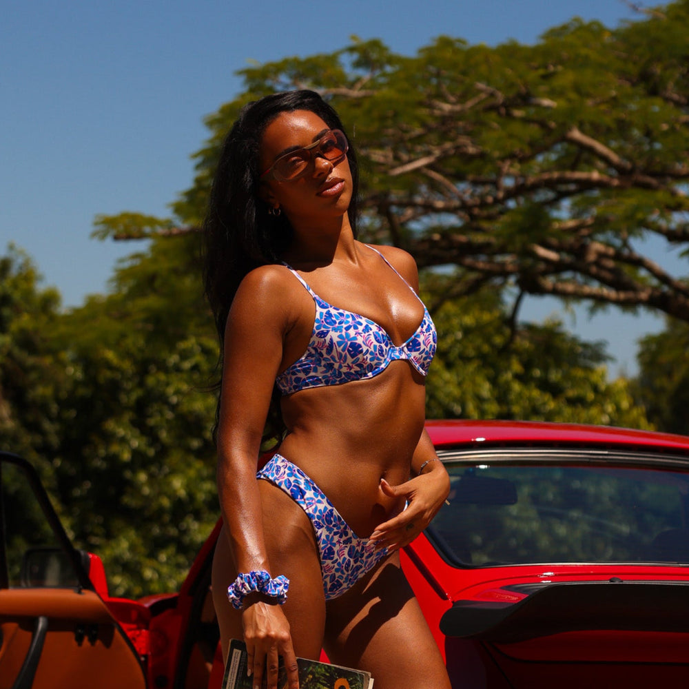 Slim Underwire Bra Bikini Top - Ocean Colada