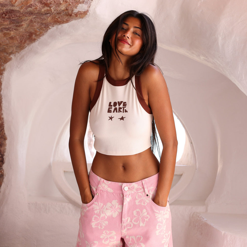 Bind Crop Tank Top - Starry Love