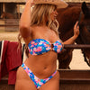 Strapless Bandeau Bikini Top - Electric Palms