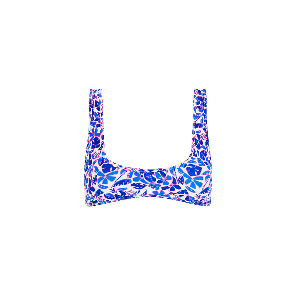 Bind Slim Scoop Bikini Top - Ocean Colada