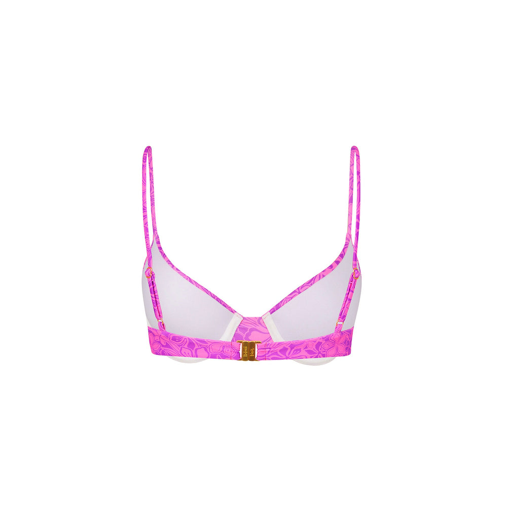 Slim Underwire Bra Bikini Top - Bubble Berry