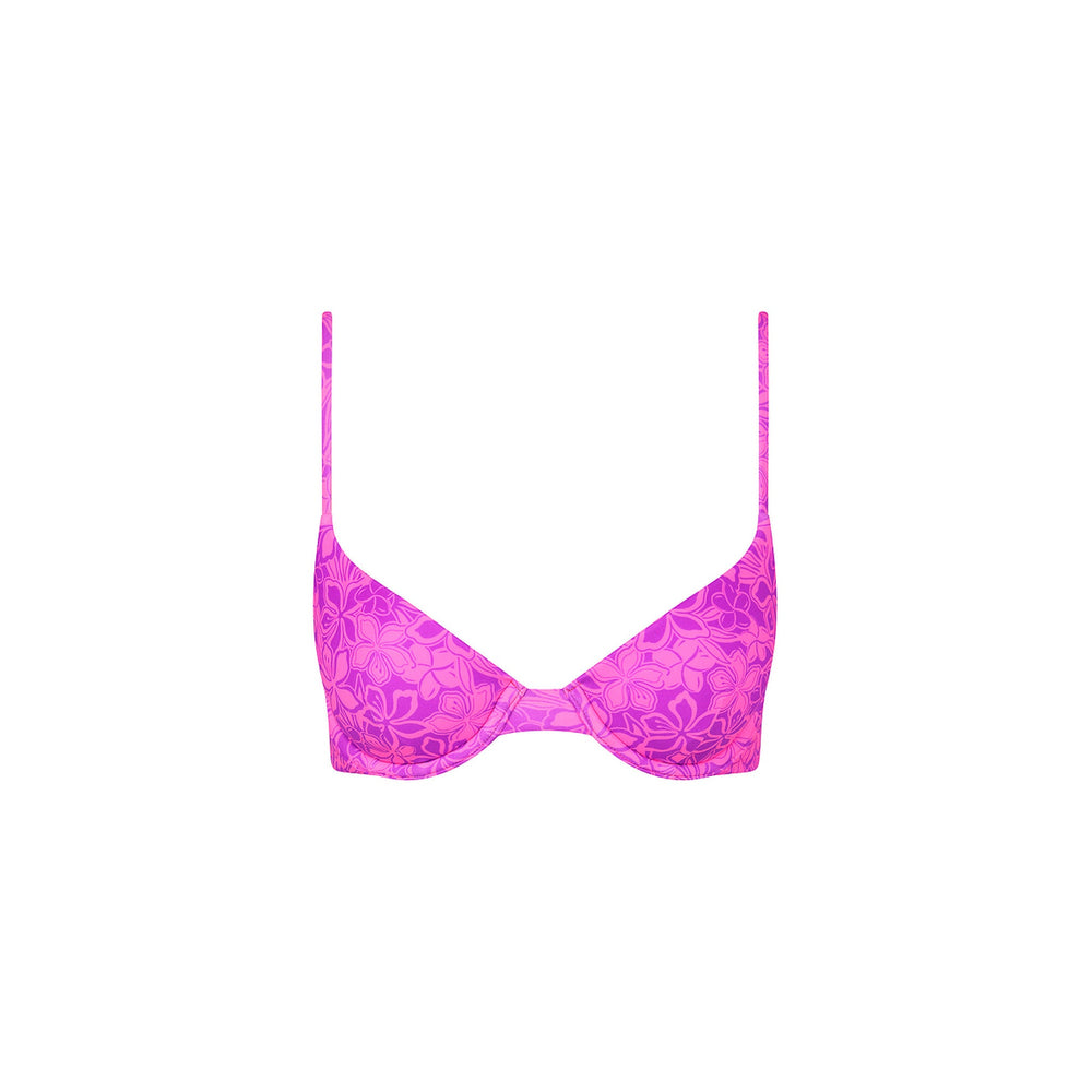 Slim Underwire Bra Bikini Top - Bubble Berry