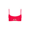 Invisible Underwire Crop Bikini Top - Cherry Crush