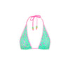 Decorative Bind Halter Bikini Top - Mint Macaron