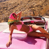 Underwire Triangle B-C Cup Bikini Top - Pink Diva