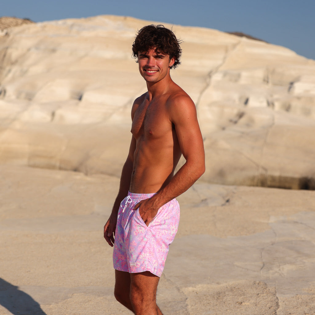Men's Swim Trunks - Lilac Love