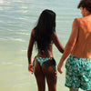 Lettuce Edge Thong Tie Bikini Bottom - Emerald Tides