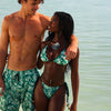 Lettuce Edge Thong Tie Bikini Bottom - Emerald Tides