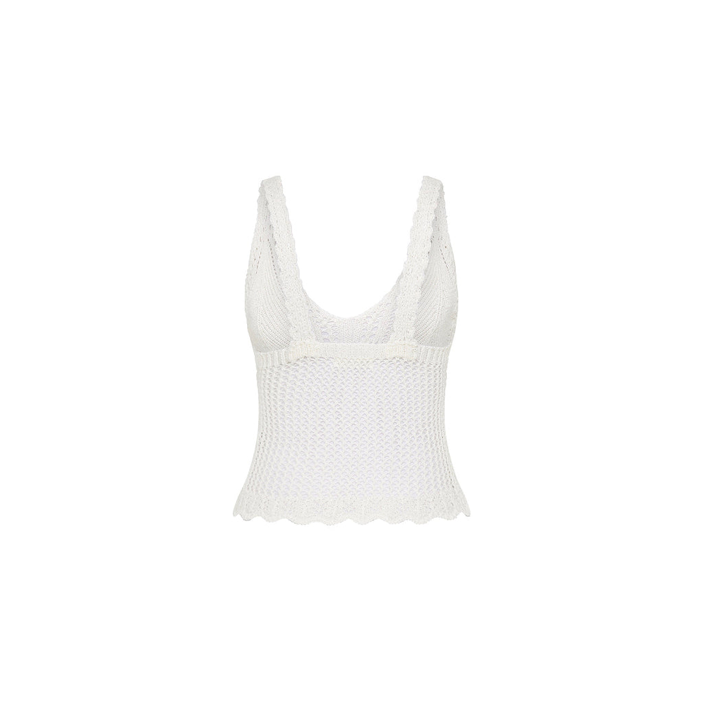 Crochet Knit Cami - Ivory