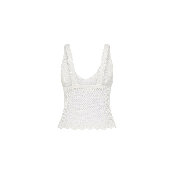 Crochet Knit Cami - Ivory