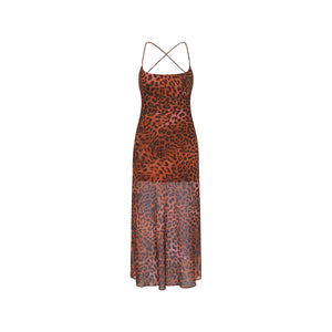 Chiffon Maxi Dress - Leopard Lasso