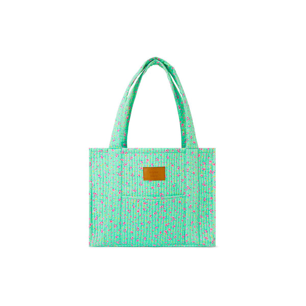 Quilted Tote Bag - Mint Macaron