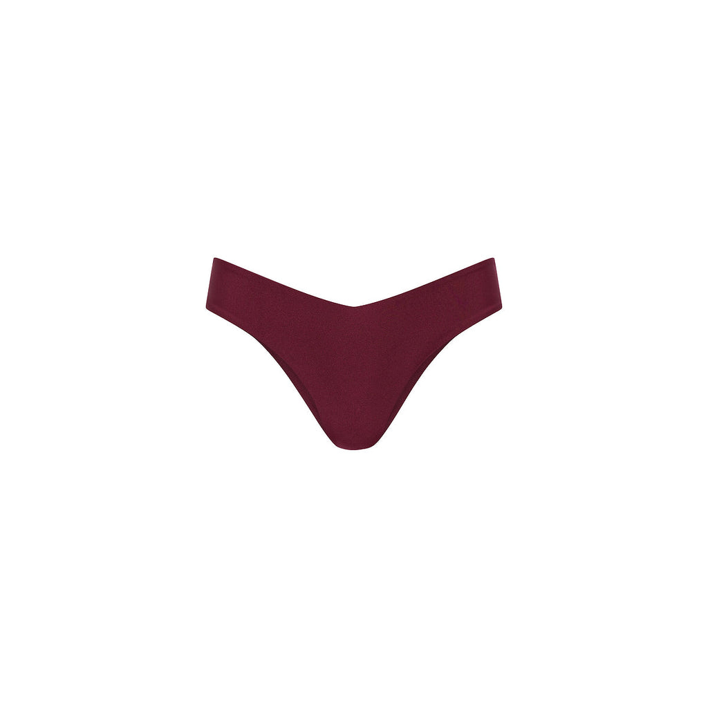 Cheeky V Bikini Bottom - Sangria