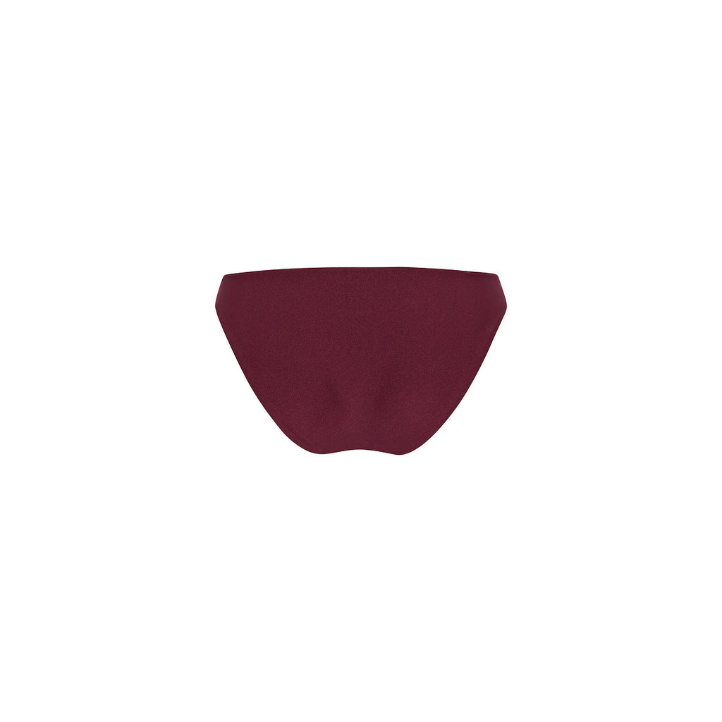 Minimal Full Coverage Bikini Bottom - Sangria