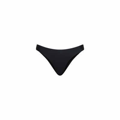 Minimal Full Coverage Bikini Bottom - Twilight Black