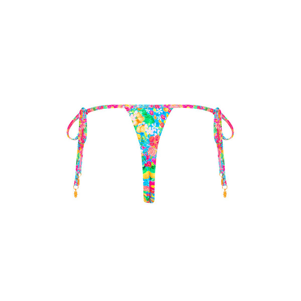 Micro Thong Tie Side Bikini Bottom - Mermaid Garden