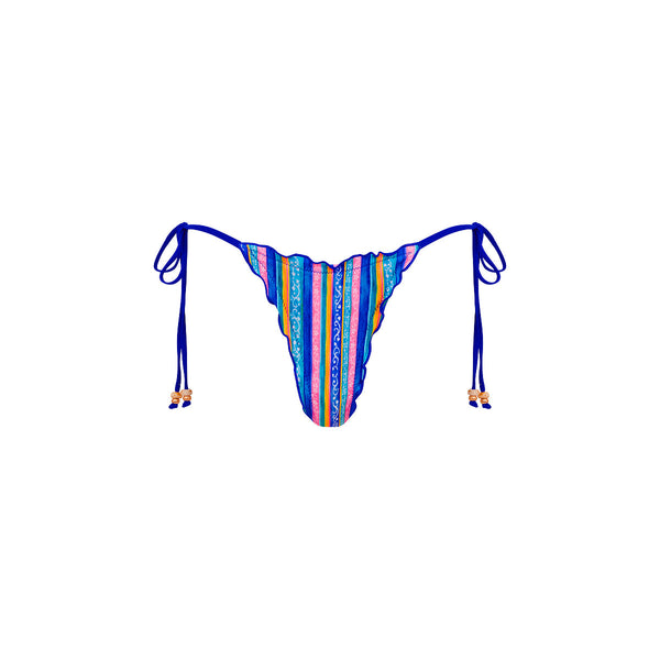 Lettuce Edge Thong Tie Bikini Bottom - Lone Ranger
