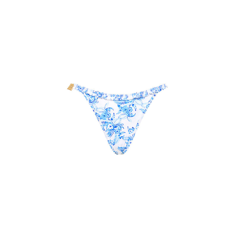 Double Ruffle Adjustable Cheeky Bikini Bottom - Vintage Paradise