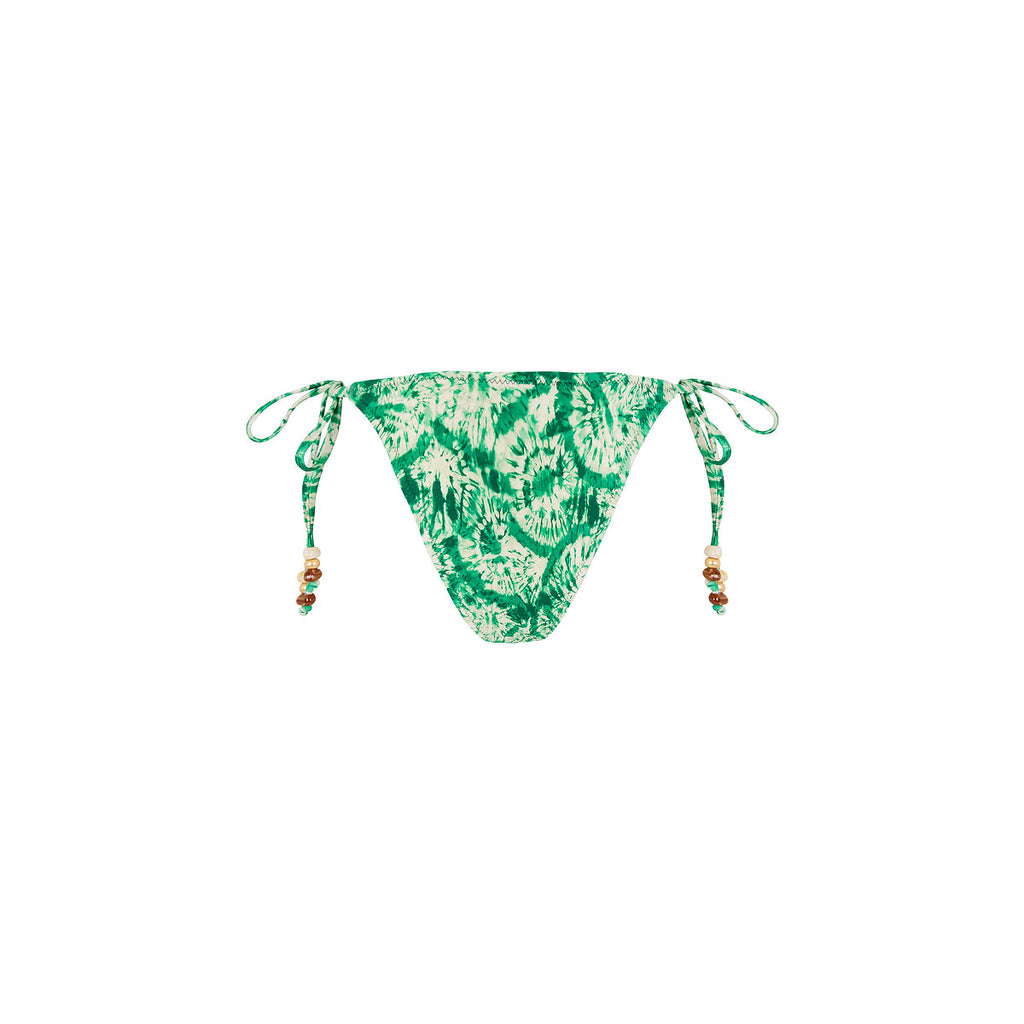 Ring Cheeky Tie Bikini Bottom - Emerald Tides