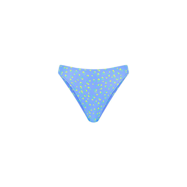 High Leg Full Vintage Bikini Bottom - Lemon Bloom