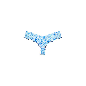 Lettuce Frill Thong Bikini Bottom - Dream Flower