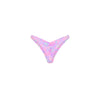 Gathered Deep V Thong Bikini Bottom - Lilac Love