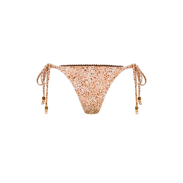 Decorative Thong Tie Side Bikini Bottom - Wild Skies