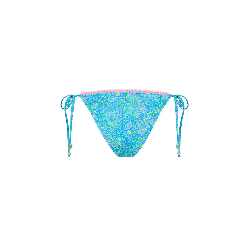 Crochet Dipped Cheeky Tie Bikini Bottom - Stargaze