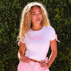 Baby Cut Out Tee - Pocket Pink