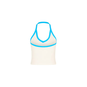Embroidered Dip Halter Tank - Sun Drunk