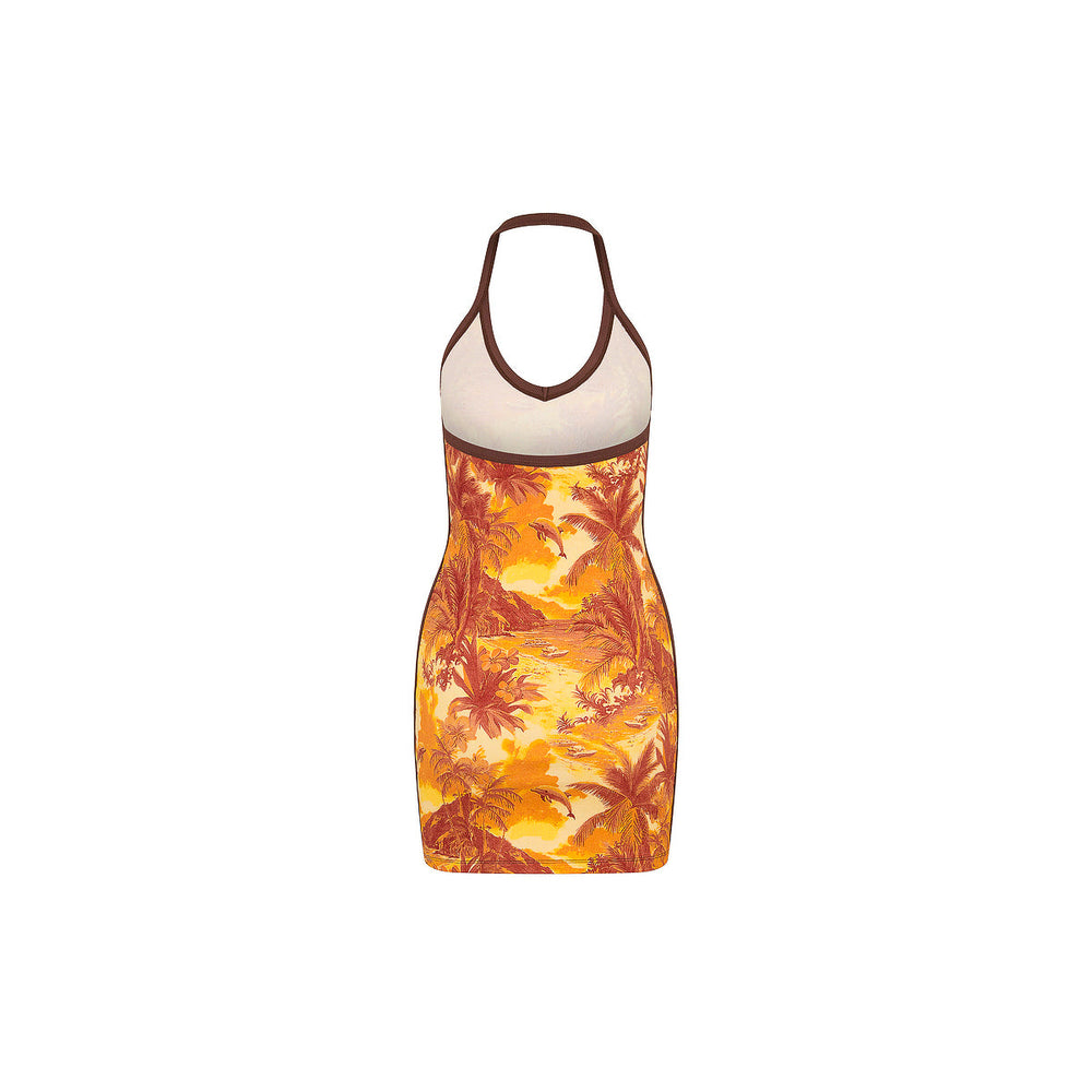 Dip Halter Mini Dress - Vintage Vacay
